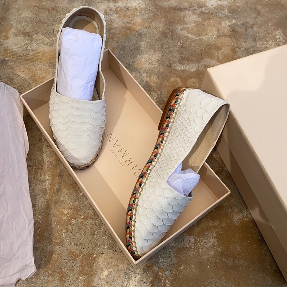 Alexandre Birman python white espadrilles